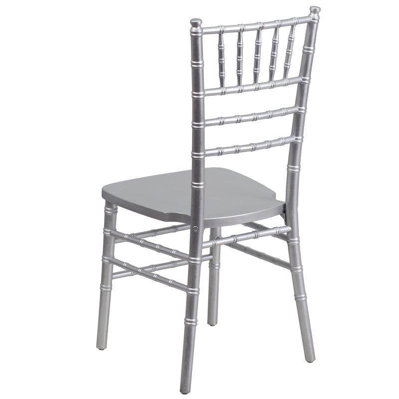 SINGLEWAVE Series Silver Wood Chiavari Chair