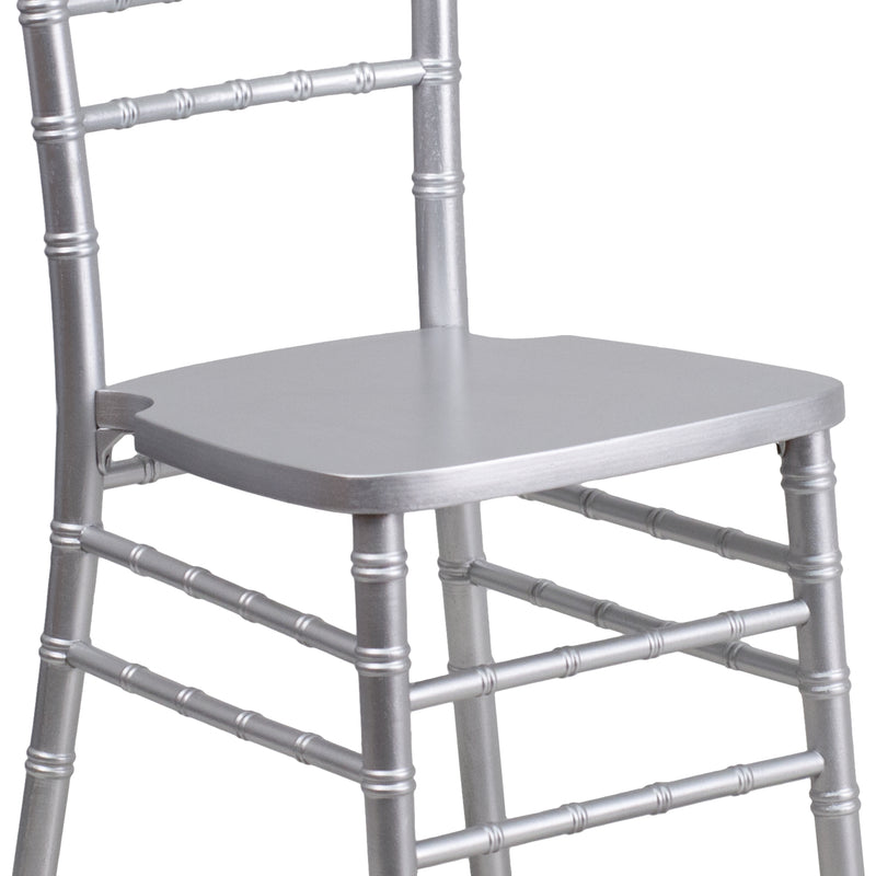 SINGLEWAVE Series Silver Wood Chiavari Chair