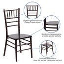 SINGLEWAVE Series Walnut Wood Chiavari Chair