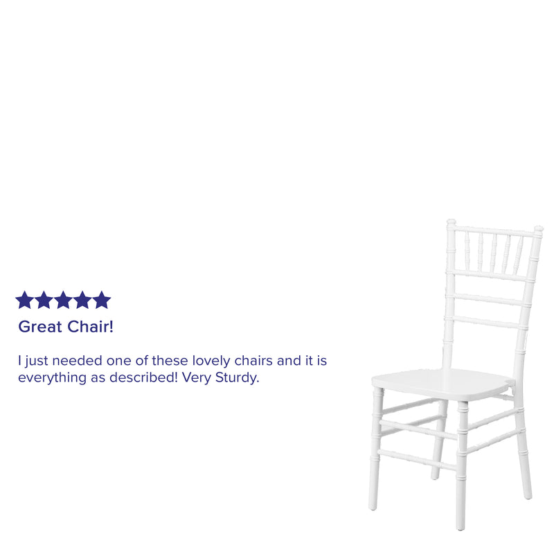 SINGLEWAVE Series White Wood Chiavari Chair