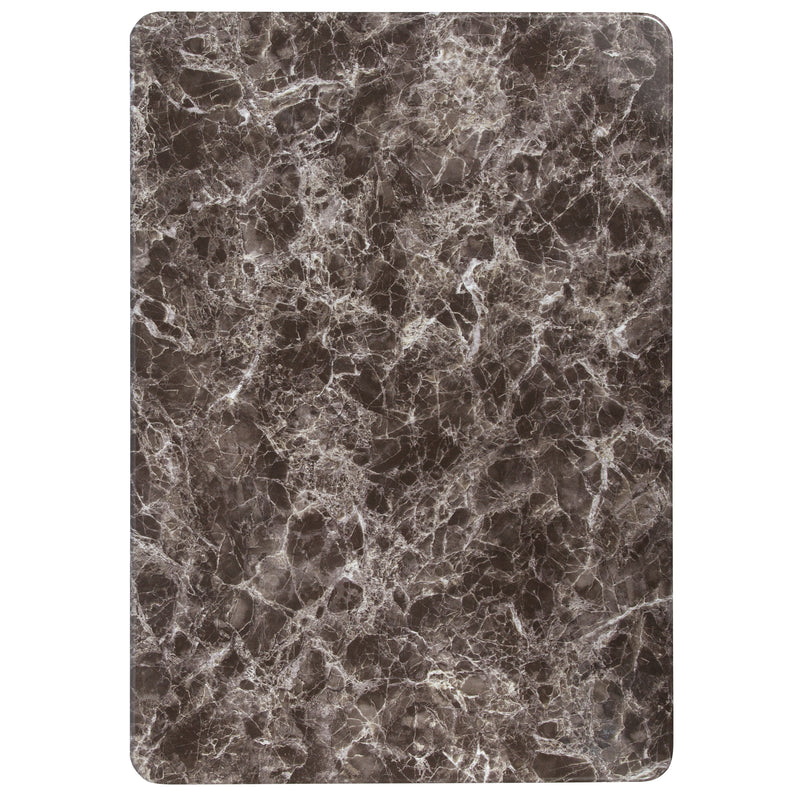 30" x 42" Rectangular Gray Marble Laminate Table Top