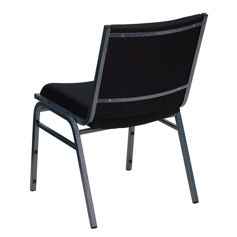 SINGLEWAVE Series Heavy Duty Black Dot Fabric Stack Chair