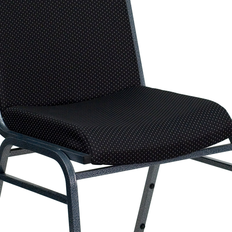 SINGLEWAVE Series Heavy Duty Black Dot Fabric Stack Chair