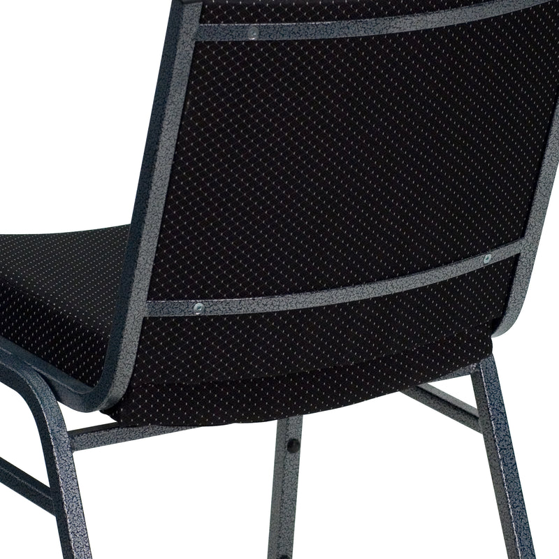 SINGLEWAVE Series Heavy Duty Black Dot Fabric Stack Chair