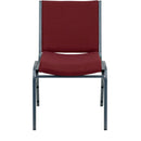 SINGLEWAVE Series Heavy Duty Burgundy Patterned Fabric Stack Chair