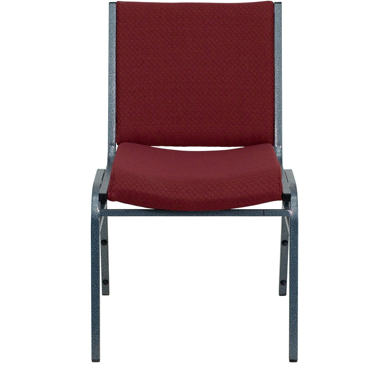 SINGLEWAVE Series Heavy Duty Burgundy Patterned Fabric Stack Chair