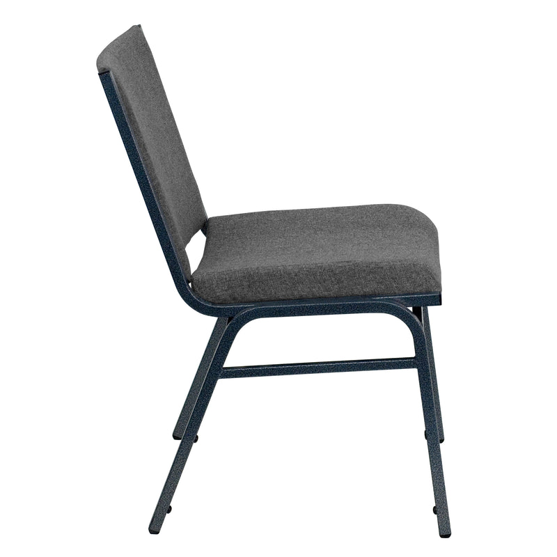 SINGLEWAVE Series Heavy Duty Gray Fabric Stack Chair