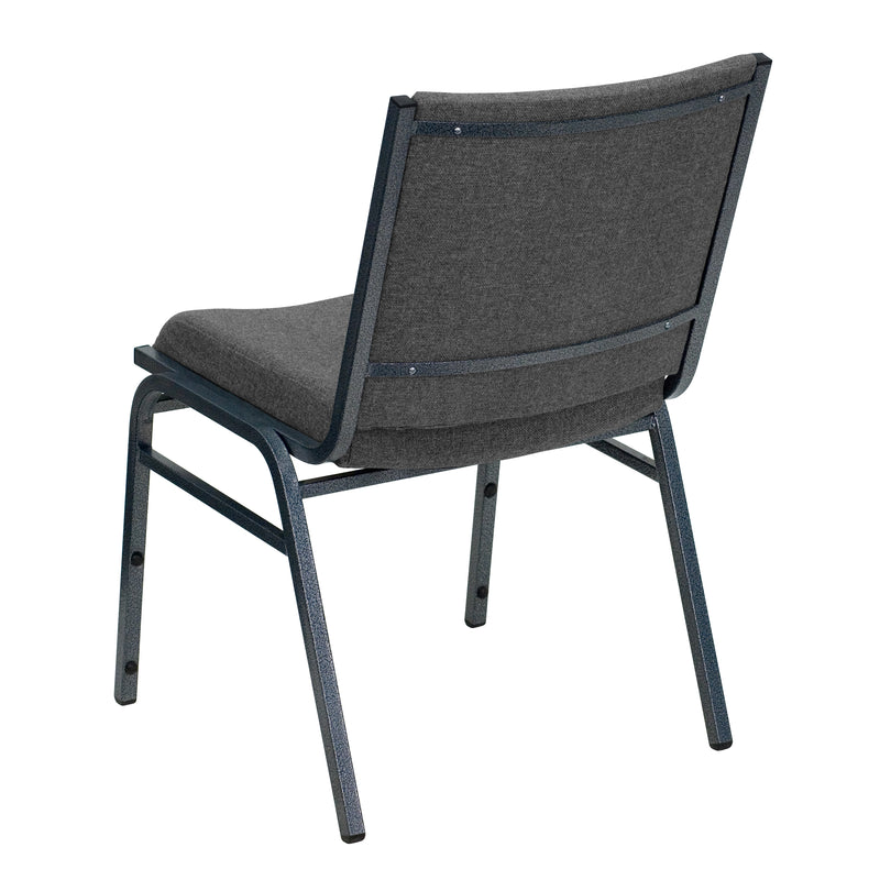 SINGLEWAVE Series Heavy Duty Gray Fabric Stack Chair