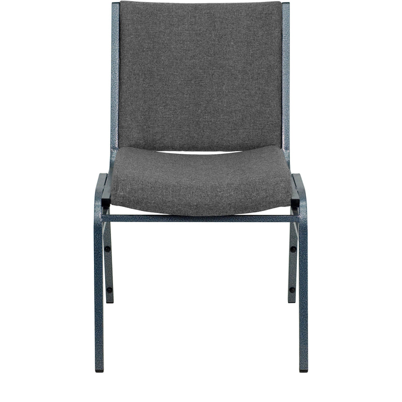 SINGLEWAVE Series Heavy Duty Gray Fabric Stack Chair