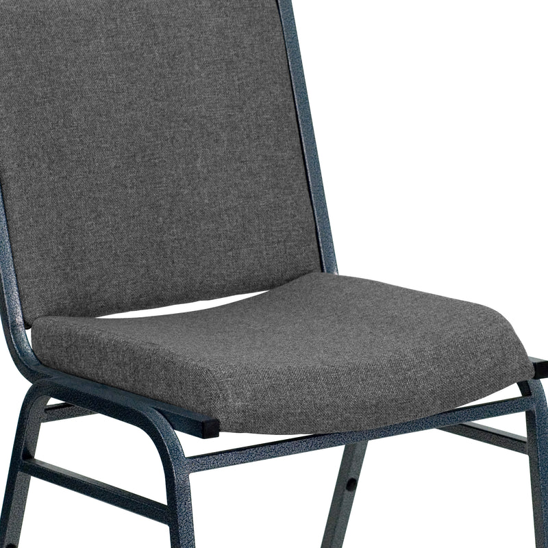 SINGLEWAVE Series Heavy Duty Gray Fabric Stack Chair