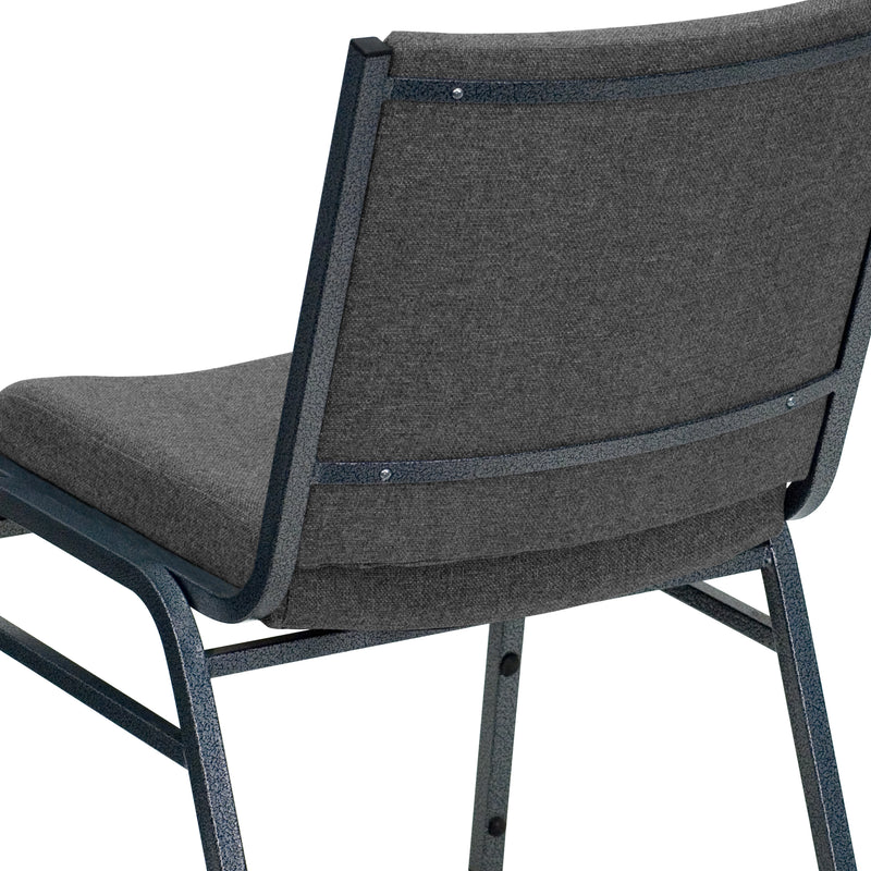 SINGLEWAVE Series Heavy Duty Gray Fabric Stack Chair