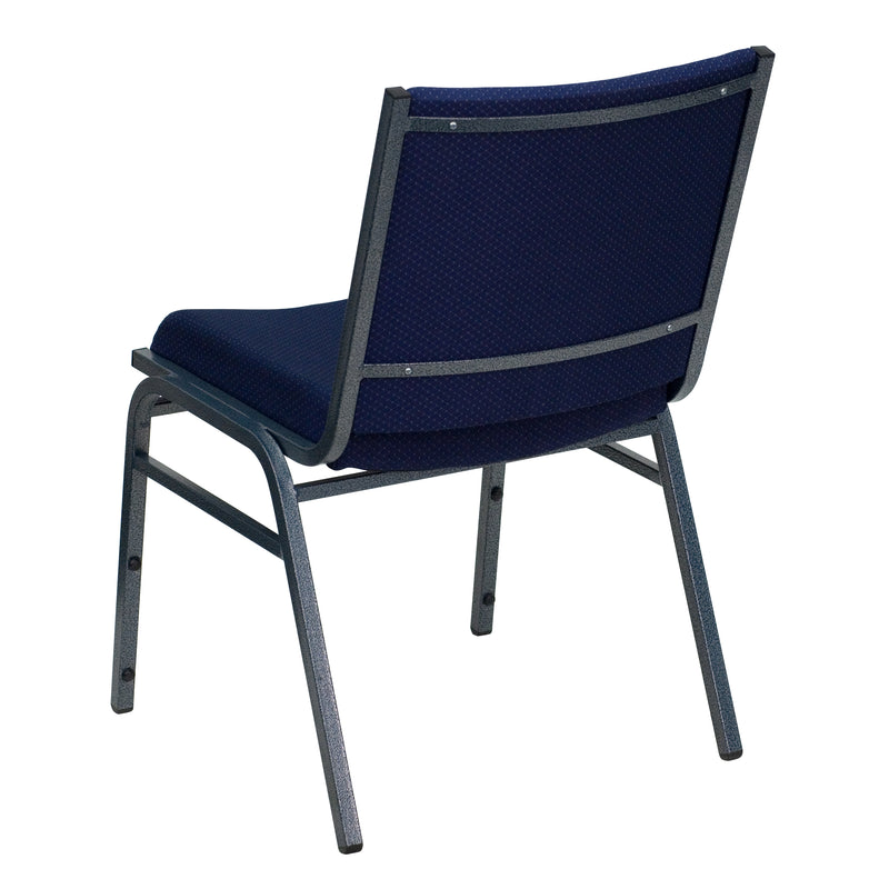 SINGLEWAVE Series Heavy Duty Navy Blue Dot Fabric Stack Chair