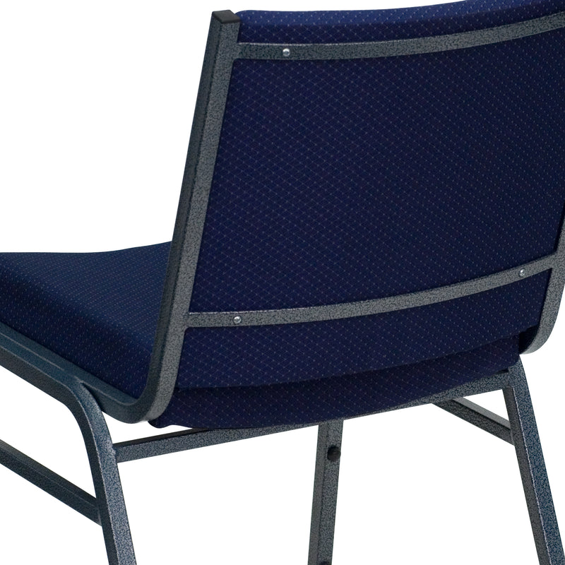 SINGLEWAVE Series Heavy Duty Navy Blue Dot Fabric Stack Chair