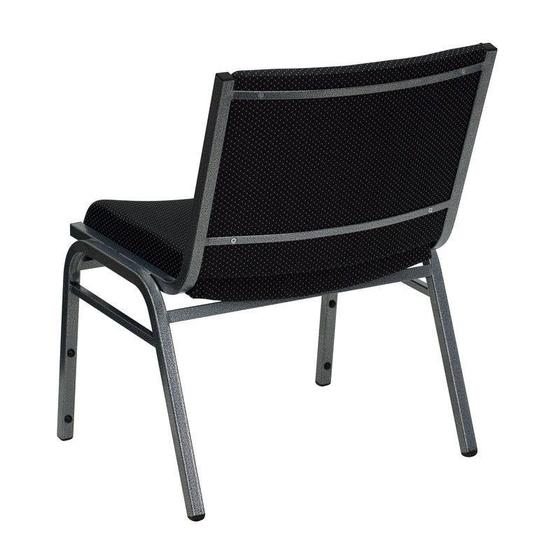 SINGLEWAVE Series Big & Tall 1000 lb. Rated Black Fabric Stack Chair