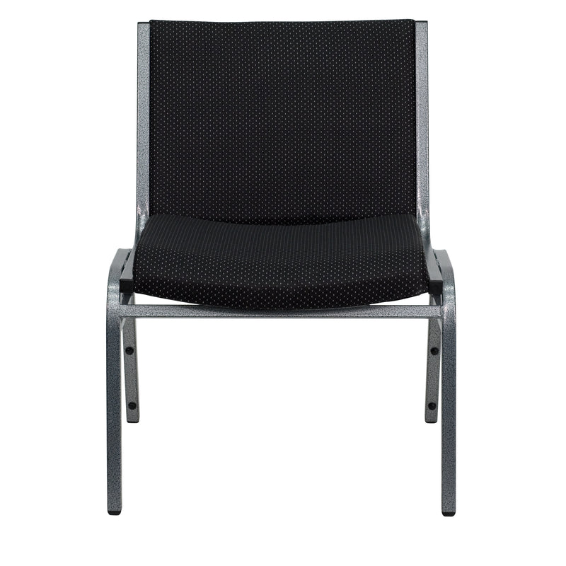 SINGLEWAVE Series Big & Tall 1000 lb. Rated Black Fabric Stack Chair