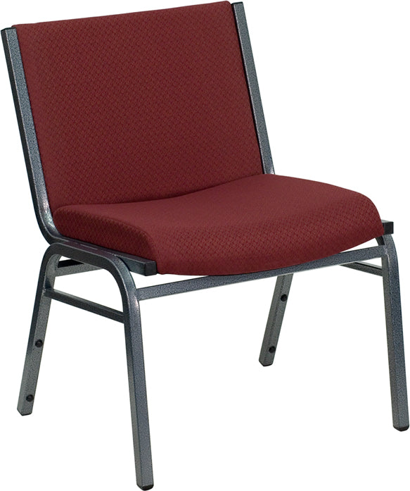 SINGLEWAVE Series Big & Tall 1000 lb. Rated Burgundy Fabric Stack Chair