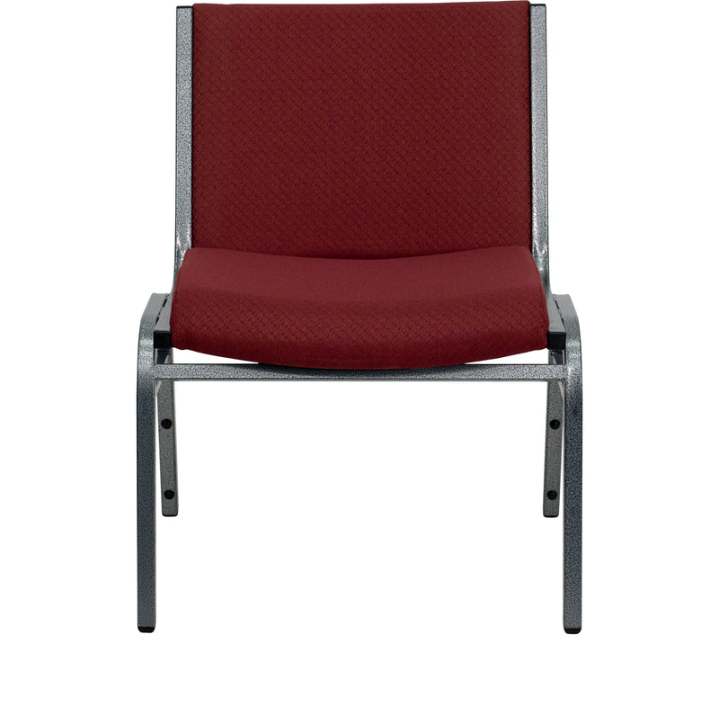 SINGLEWAVE Series Big & Tall 1000 lb. Rated Burgundy Fabric Stack Chair