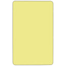 Mobile 24''W x 48''L Rectangular Yellow Thermal Laminate Activity Table - Height Adjustable Short Legs