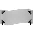 Mobile 26"W x 60"L Rectangular Wave Flexible Collaborative Oak Laminate Activity Table - Height Adjustable Short Legs