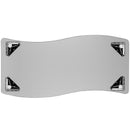 26"W x 60"L Rectangular Wave Flexible Collaborative Oak Thermal Laminate Activity Table - Height Adjustable Short Legs