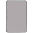36''W x 72''L Rectangular Grey Thermal Laminate Activity Table - Standard Height Adjustable Legs