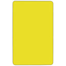 Mobile 36''W x 72''L Rectangular Yellow HP Laminate Activity Table - Height Adjustable Short Legs