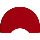 48''W x 72''L Kidney Red Thermal Laminate Activity Table - Height Adjustable Short Legs
