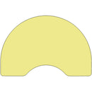 48''W x 72''L Kidney Yellow Thermal Laminate Activity Table - Height Adjustable Short Legs