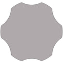 60'' Flower Grey Thermal Laminate Activity Table - Height Adjustable Short Legs