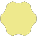 Mobile 60'' Flower Yellow Thermal Laminate Activity Table - Standard Height Adjustable Legs