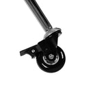 Mobile 60" Half Circle Wave Flexible Collaborative Oak Thermal Laminate Activity Table - Standard Height Adjustable Legs