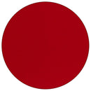 60'' Round Red Thermal Laminate Activity Table - Standard Height Adjustable Legs