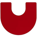 Mobile 60''W x 66''L Horseshoe Red Thermal Laminate Activity Table - Standard Height Adjustable Legs