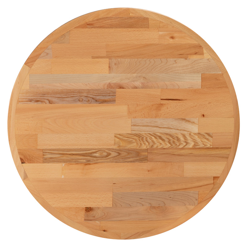 24" Round Butcher Block Style Table Top