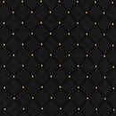 SINGLEWAVE Series 18.5''W Stacking Church Chair in Black Dot Patterned Fabric - Gold Vein Frame