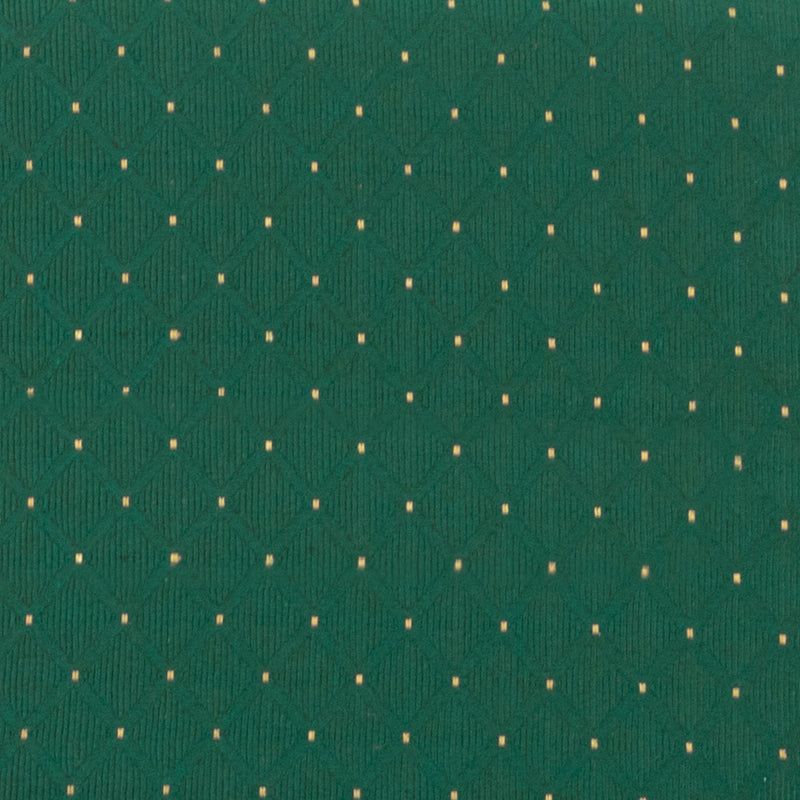 SINGLEWAVE Series 18.5''W Stacking Church Chair in Green Patterned Fabric - Gold Vein Frame