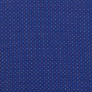 SINGLEWAVE Series 18.5''W Stacking Church Chair in Navy Blue Patterned Fabric - Gold Vein Frame