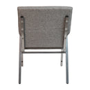 SINGLEWAVE Series 21"W Stacking Wood Accent Arm Church Chair in Gray Fabric - Silver Vein Frame