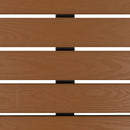 Outdoor Patio Bistro Dining Table with Faux Teak Poly Slats, 30" Square