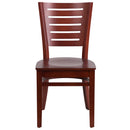 Darby Series Slat Back Mahogany Wood Restaurant Chair