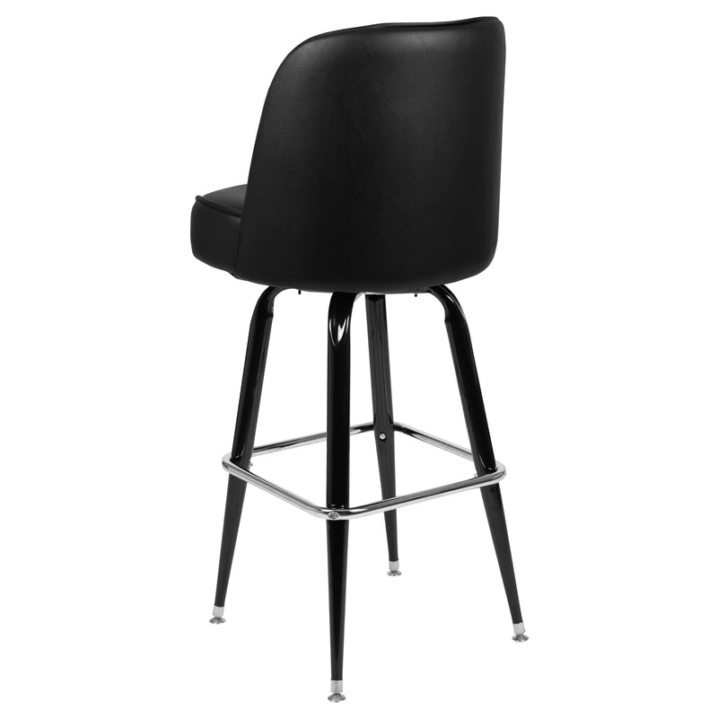 Metal Barstool with Swivel Bucket Seat