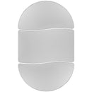 3 Piece 76" Oval Wave Flexible Grey Thermal Laminate Activity Table Set - Standard Height Adjustable Legs