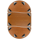 3 Piece 76" Oval Wave Flexible Grey Thermal Laminate Activity Table Set - Standard Height Adjustable Legs