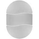 3 Piece 86" Oval Wave Flexible Grey Thermal Laminate Activity Table Set - Height Adjustable Short Legs