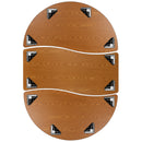 3 Piece 86" Oval Wave Flexible Grey Thermal Laminate Activity Table Set - Height Adjustable Short Legs