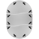 3 Piece 86" Oval Wave Flexible Oak Thermal Laminate Activity Table Set - Standard Height Adjustable Legs