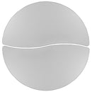 2 Piece 60" Circle Wave Flexible Grey Thermal Laminate Activity Table Set - Standard Height Adjustable Legs