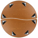 2 Piece 60" Circle Wave Flexible Grey Thermal Laminate Activity Table Set - Standard Height Adjustable Legs