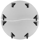 2 Piece Mobile 60" Circle Wave Flexible Oak Thermal Laminate Kids Adjustable Activity Table Set