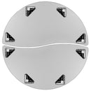 2 Piece 60" Circle Wave Flexible Oak Thermal Laminate Activity Table Set - Height Adjustable Short Legs